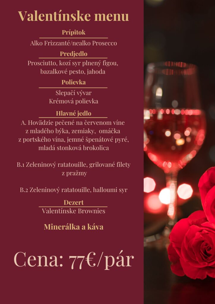 Valentinske menu, reštaurácia s ubytovaním Mikov Dvor